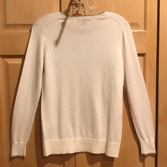 New XS Banana Republic Cream Crew Neck Sweater - Picture 6 of 8